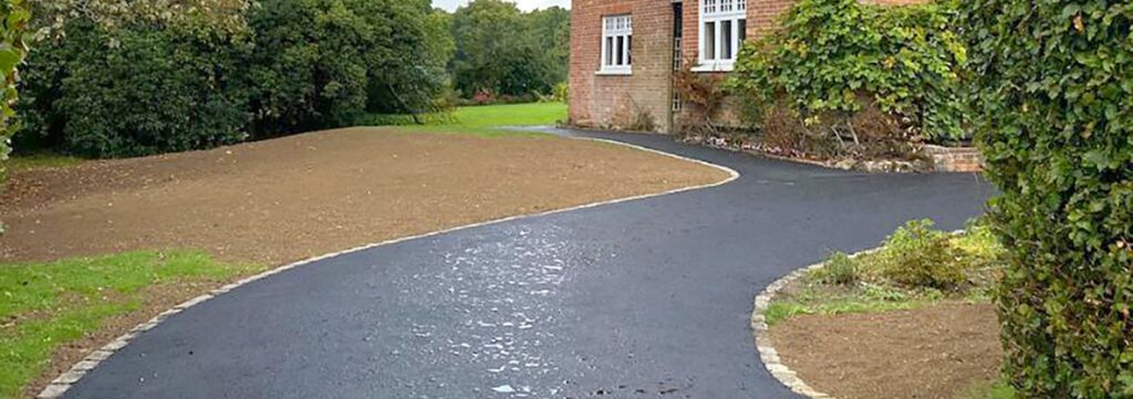 Finished tarmac driveway installed by Surrey Hills Surfacing
